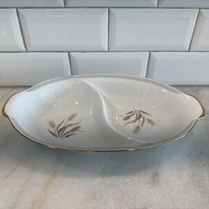 Harvest Gold Sango China‎ Divided Vegetable Serving Dish 11.5 Vintage